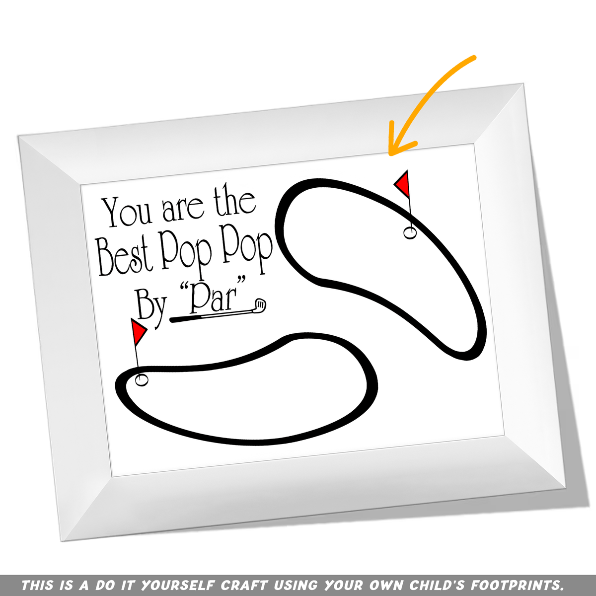 GeckoCustom Happy Father's Day You Are The Best Pop Pop DIY Footprint Art Picture Frame HO82 890600