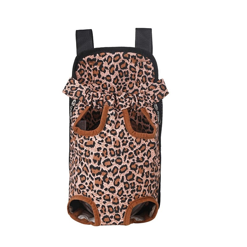 GeckoCustom HOOPET Carrier for Dogs Pet Dog Carrier Backpack Mesh Outdoor Travel Products Breathable Shoulder Handle Bags for Small Dog Cats Leopard print / S