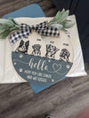 GeckoCustom Hope You Like Chaos And Wet Kisses Dog Wooden Door Sign With Wreath, HN590