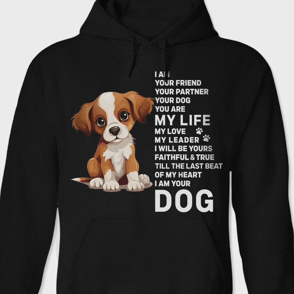 GeckoCustom I Am Your Friend And Your Dog Shirt T368 889623 Pullover Hoodie / Black Colour / S