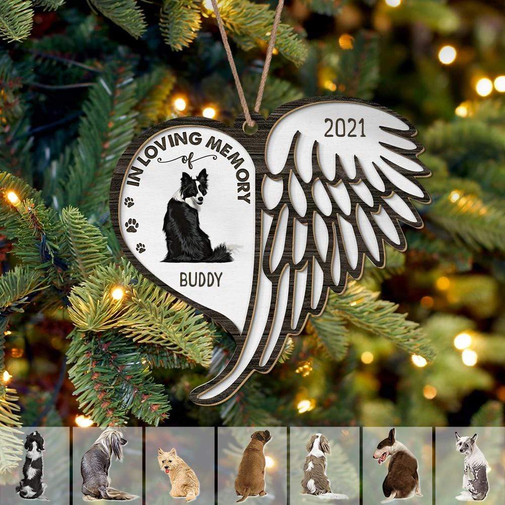 GeckoCustom In Loving Memory Of Dog Layered Wood Ornament HN590 4×4 inches / Pack 1