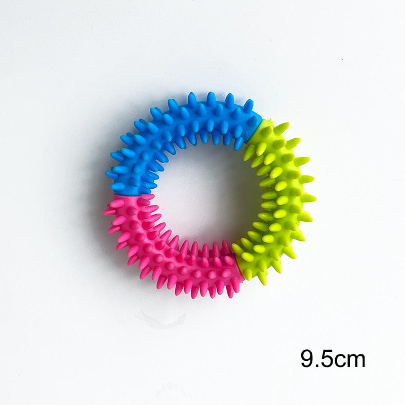 GeckoCustom Interactive Training Ring Puller Resistant Flying Discs Bite Ring Toy For Dog 9.5CM
