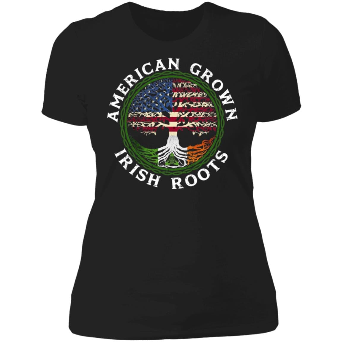 GeckoCustom irish roots american Women Tee / Black / X-Small