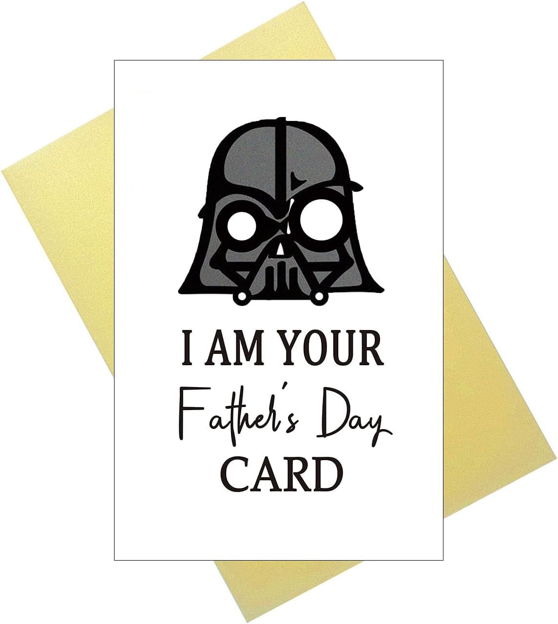 GeckoCustom Joke Fathers Day Card for Dad, Birthday Card for Dad, Emergency Extra Funny Joker Greeting Card for the Father'S Day Gifts, Variety Joke Card for Father, Fathers Day Card from Daughter Darth Vader