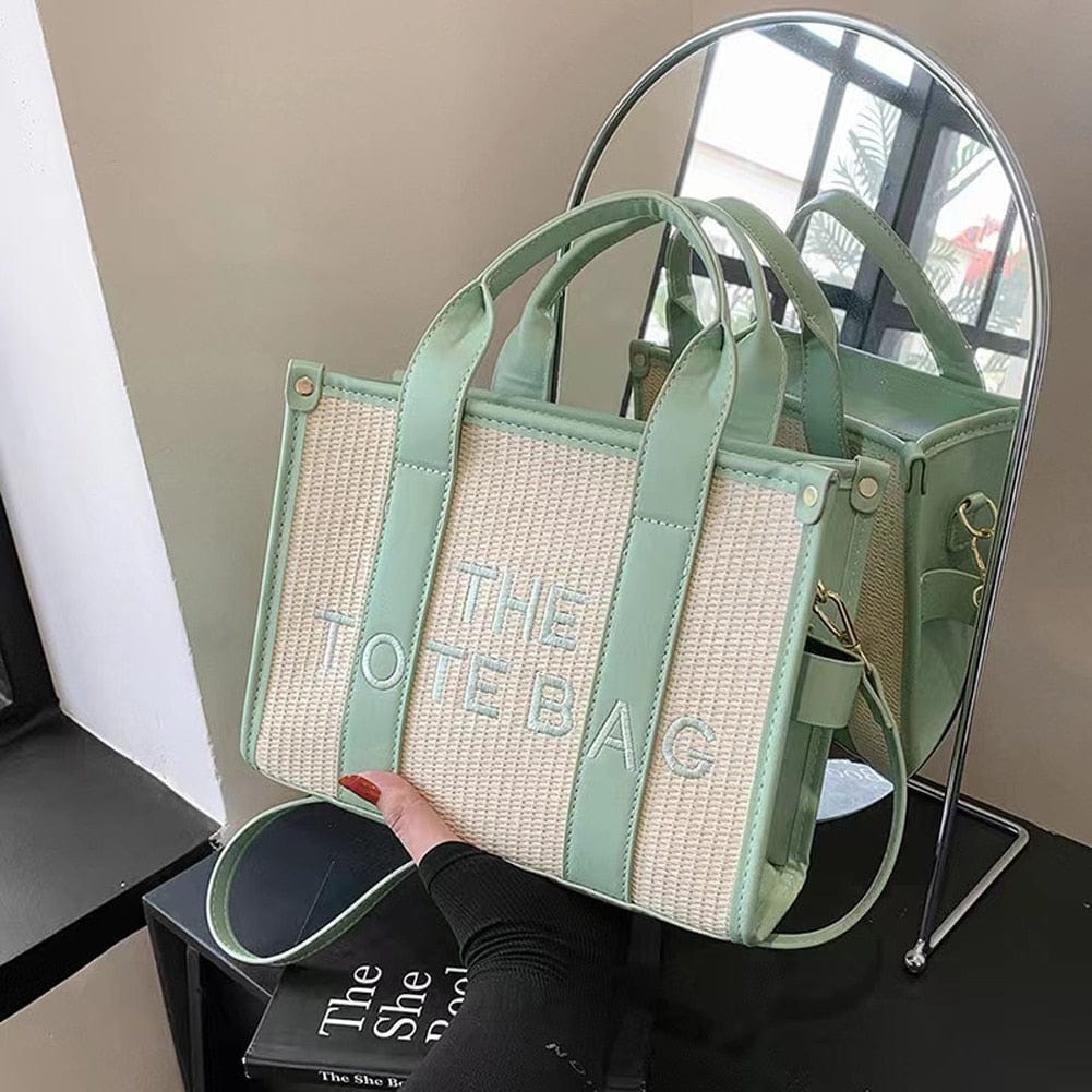 GeckoCustom KALIDI Canvas Tote Bag Casual CanvasLarge Capacity Women Shoulder Purse For Female Crossbody Bags Handbags Big Shopper Bag green F / China