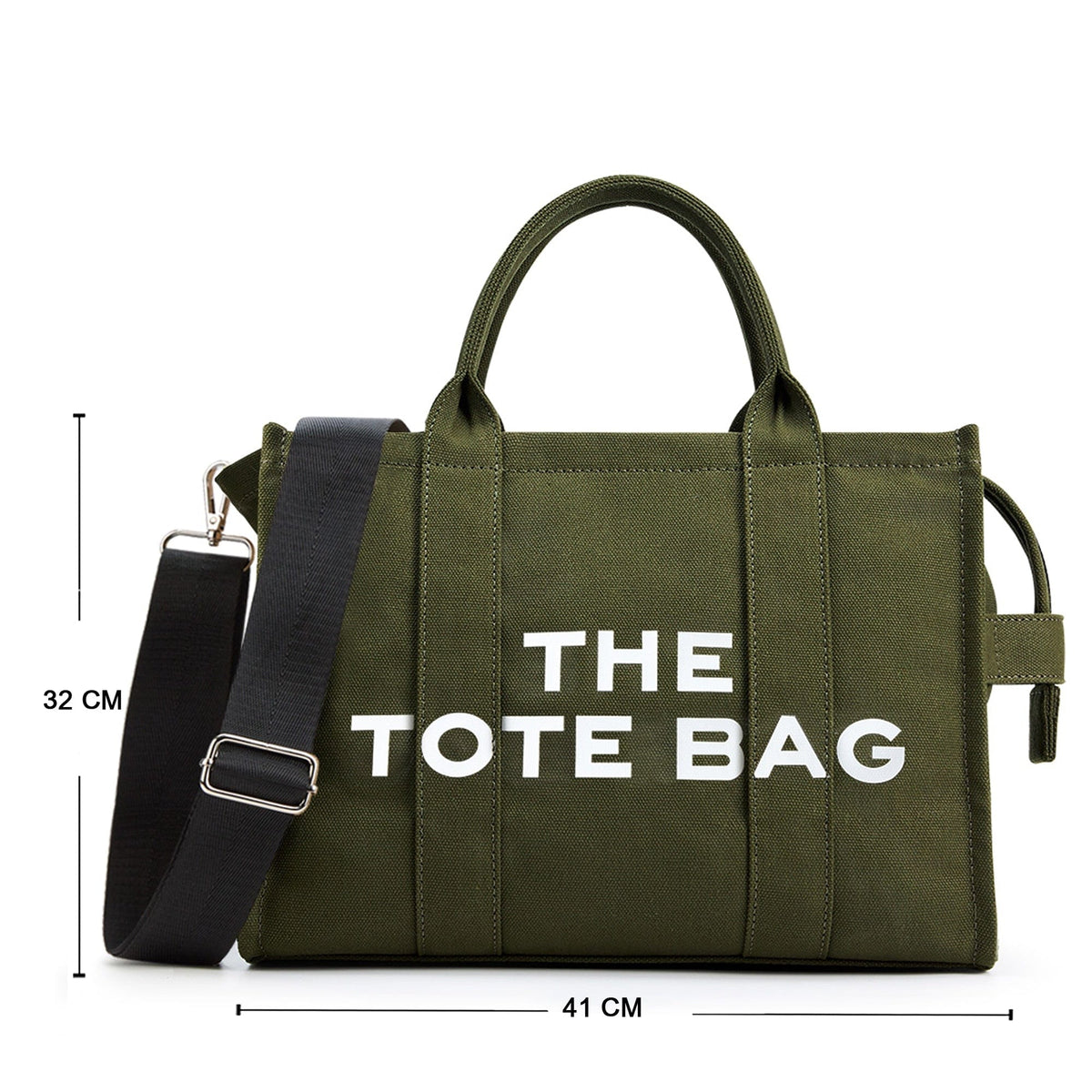 GeckoCustom KALIDI Canvas Tote Bag Casual CanvasLarge Capacity Women Shoulder Purse For Female Crossbody Bags Handbags Big Shopper Bag dark green Big / China