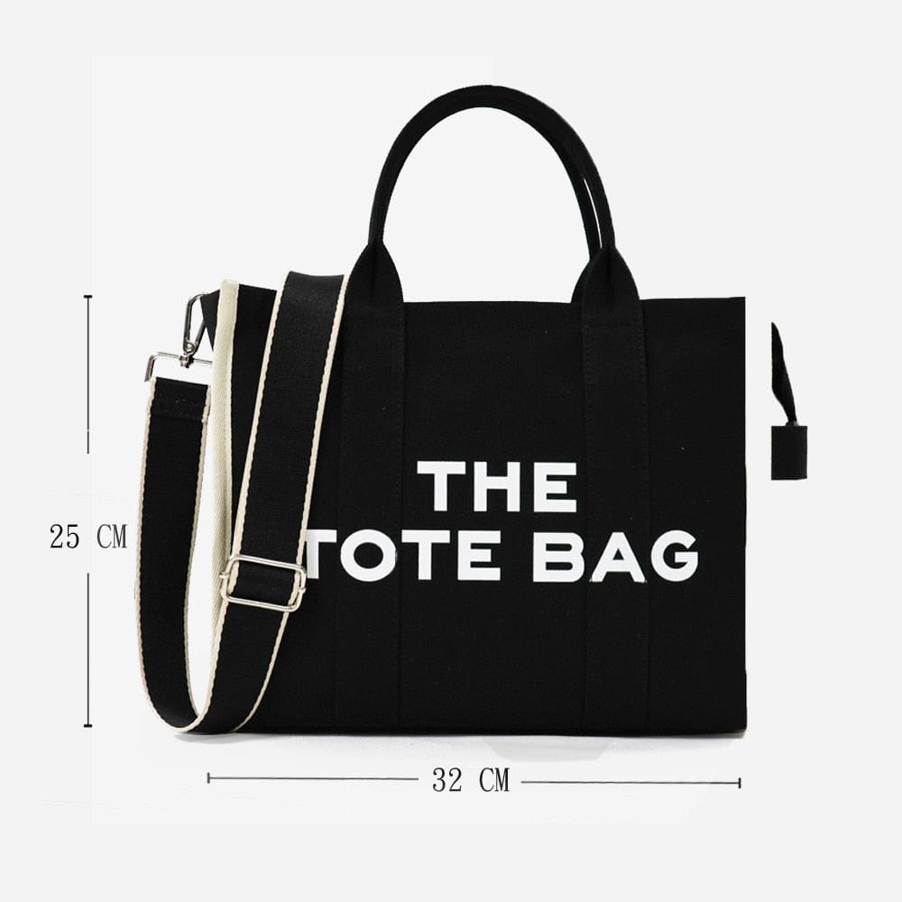 GeckoCustom KALIDI Canvas Tote Bag Casual CanvasLarge Capacity Women Shoulder Purse For Female Crossbody Bags Handbags Big Shopper Bag black E / China