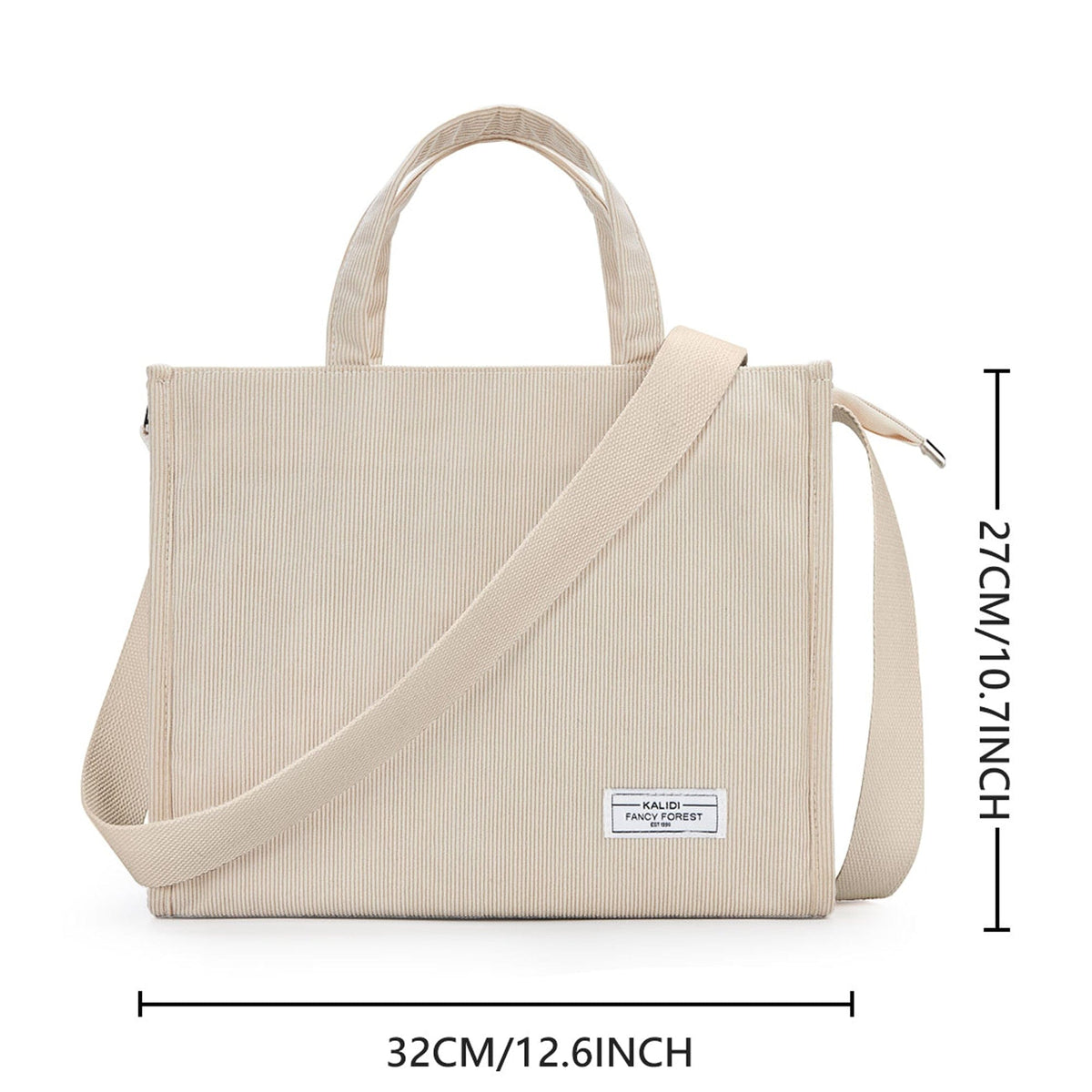 GeckoCustom KALIDI Canvas Tote Bag Casual CanvasLarge Capacity Women Shoulder Purse For Female Crossbody Bags Handbags Big Shopper Bag beige H / China