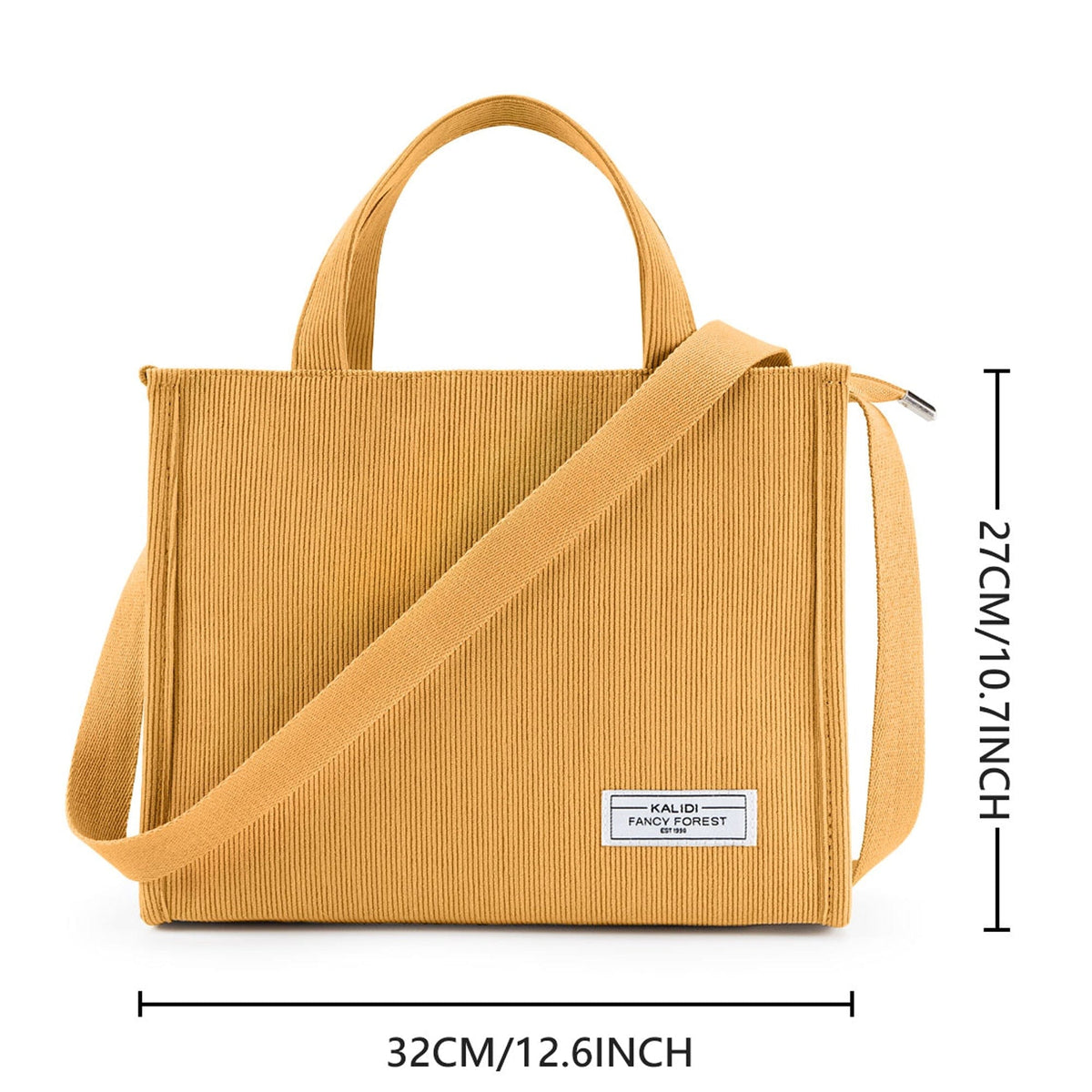 GeckoCustom KALIDI Canvas Tote Bag Casual CanvasLarge Capacity Women Shoulder Purse For Female Crossbody Bags Handbags Big Shopper Bag yellow H / China