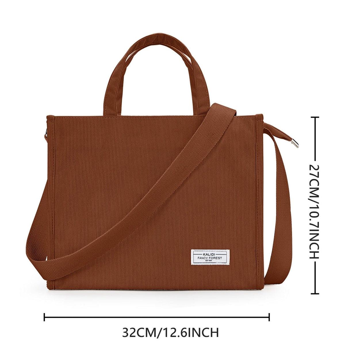 GeckoCustom KALIDI Canvas Tote Bag Casual CanvasLarge Capacity Women Shoulder Purse For Female Crossbody Bags Handbags Big Shopper Bag brown H / China