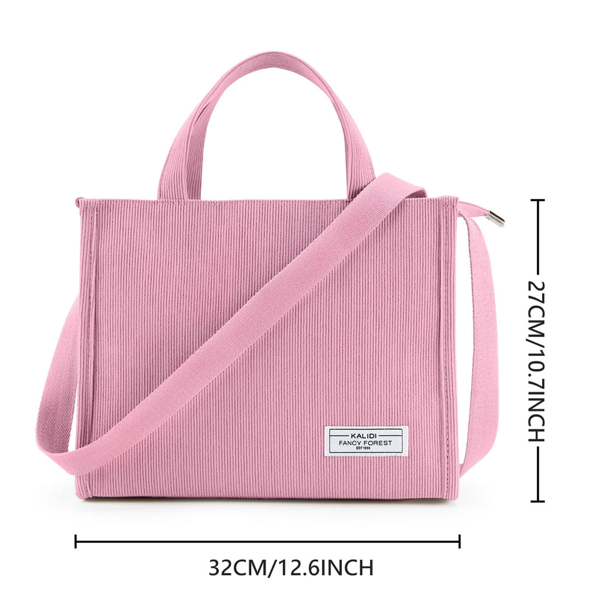 GeckoCustom KALIDI Canvas Tote Bag Casual CanvasLarge Capacity Women Shoulder Purse For Female Crossbody Bags Handbags Big Shopper Bag pink H / China