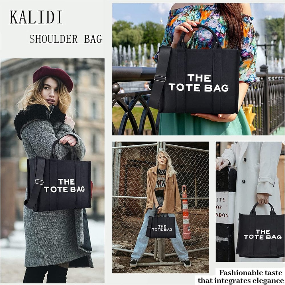 GeckoCustom KALIDI Canvas Tote Bag Casual CanvasLarge Capacity Women Shoulder Purse For Female Crossbody Bags Handbags Big Shopper Bag