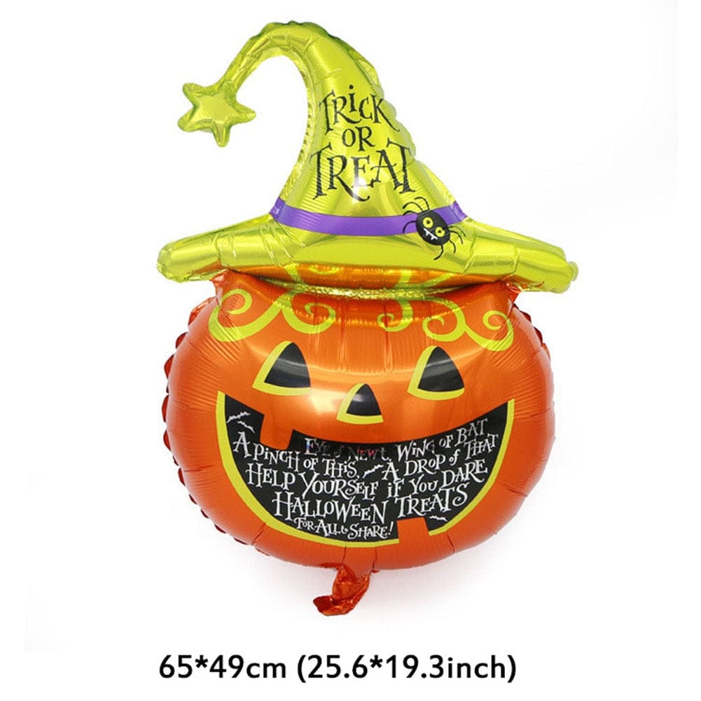 GeckoCustom Large Inflatable Ghost Tree Pumpkin Witch Balloons Halloween Spider Bat Mummy Balloon Scary Halloween Party Decoration Kids Toy Orange / Other