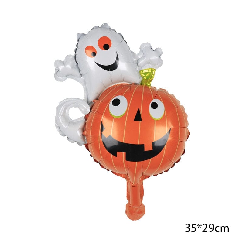 GeckoCustom Large Inflatable Ghost Tree Pumpkin Witch Balloons Halloween Spider Bat Mummy Balloon Scary Halloween Party Decoration Kids Toy Medium Azure / Other