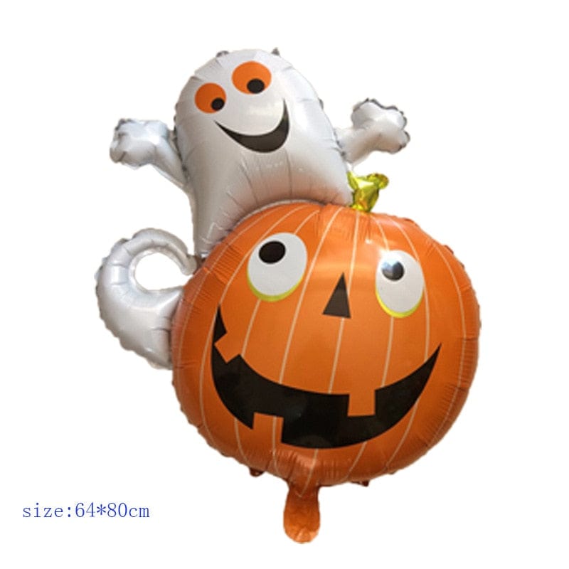 GeckoCustom Large Inflatable Ghost Tree Pumpkin Witch Balloons Halloween Spider Bat Mummy Balloon Scary Halloween Party Decoration Kids Toy Clear / Other