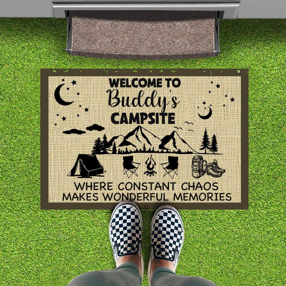 GeckoCustom Makes Wonderful Memories Camping Doormat, RV Camping Doormat HN590 24x35in-60x90cm