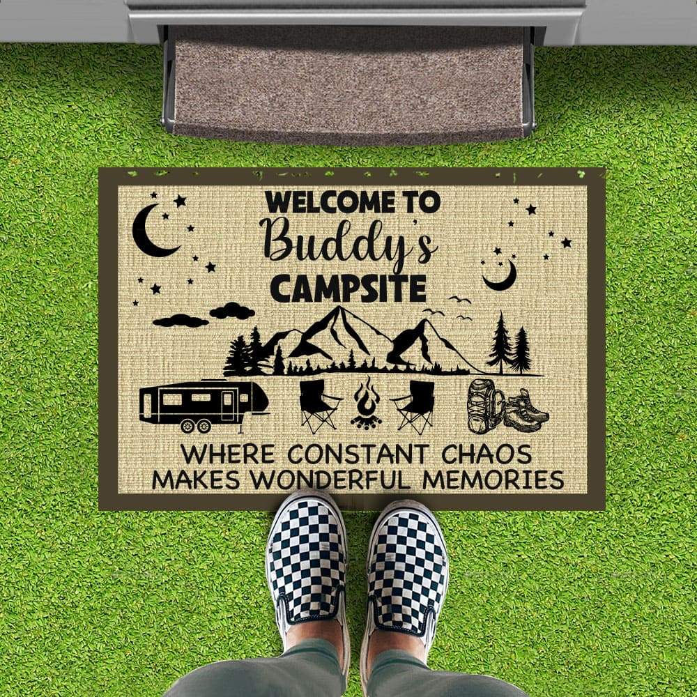 GeckoCustom Makes Wonderful Memories Camping Doormat, RV Camping Doormat HN590 18x28in-45x70cm