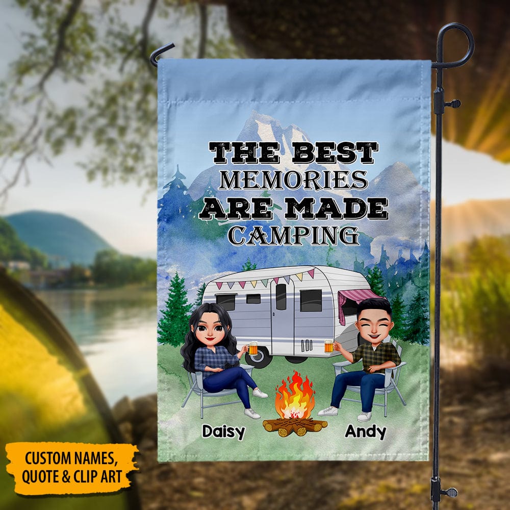 GeckoCustom Making Memories One Campsite At A Time Camping Garden Flag K228 HN590