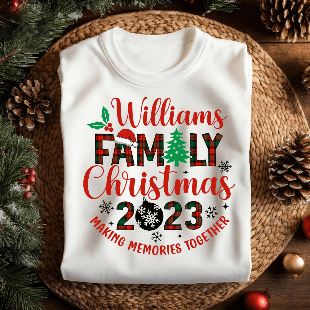 GeckoCustom Making Memories Together Family Christmas Tees Personalized Gift DA199 889942