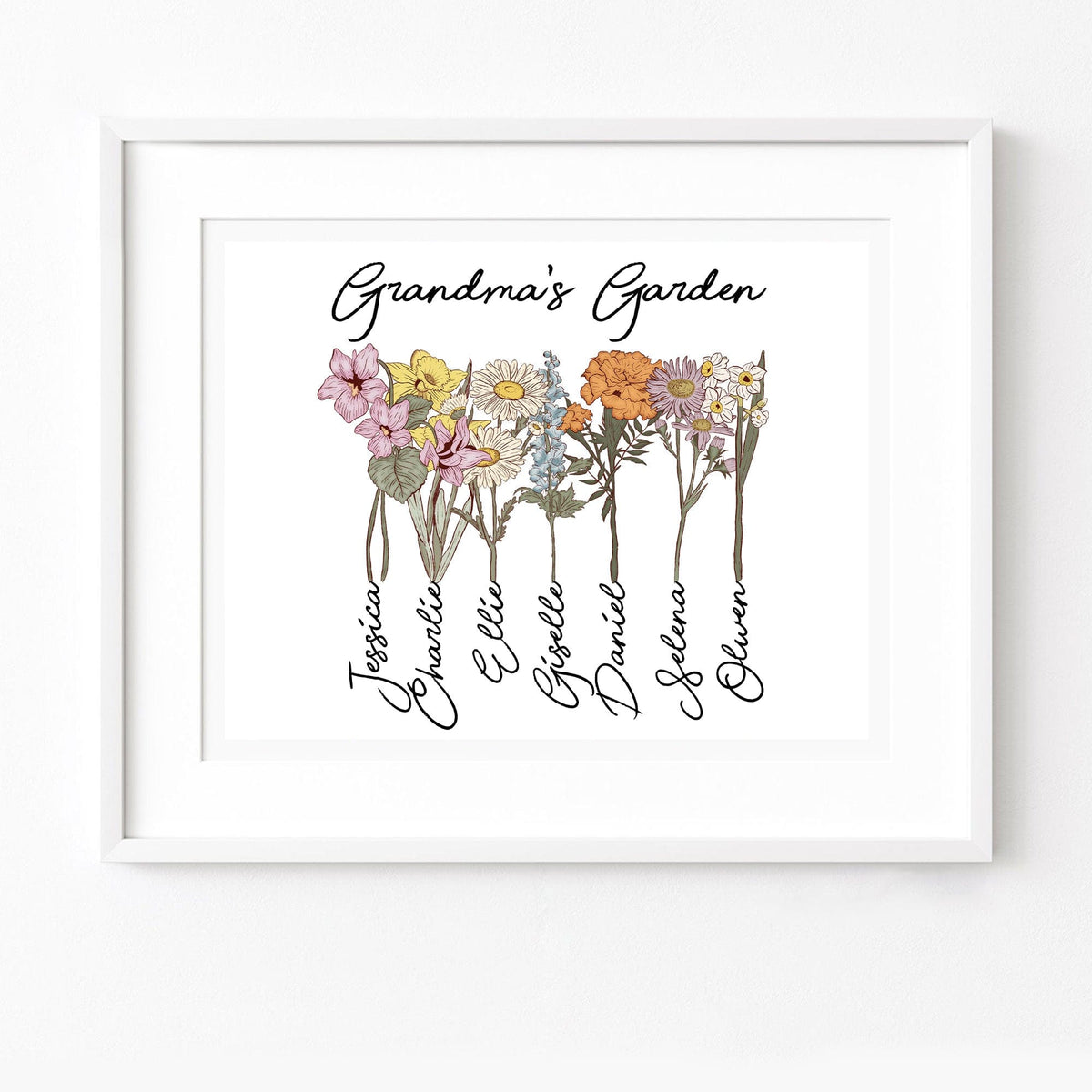 GeckoCustom Mama's Garden Mother's Day Family Picture Frame TA29 890316