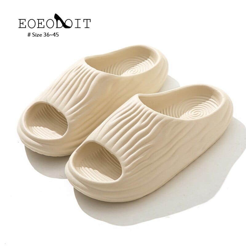 GeckoCustom Men Women House Shoes Platform Slippers Indoor Home Non-slip Slippers Peep Toe