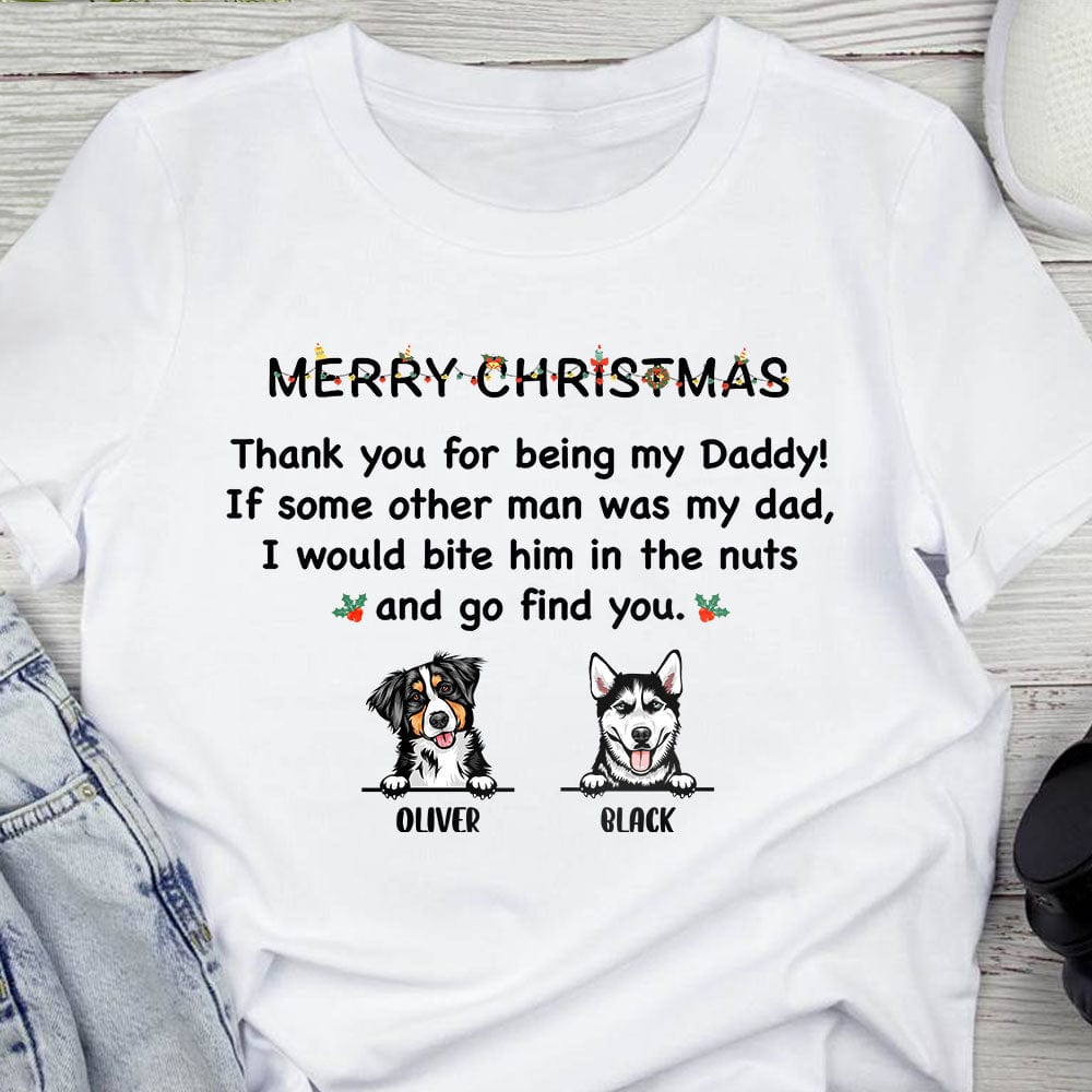 GeckoCustom Merry Christmas Thank You For Being My Daddy Bright Shirt Personalized Gift DA199 889890