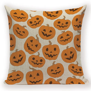 GeckoCustom Merry Halloween Trick or Treat Happy Halloween Demon Creative  Festival Decor Home Adult Birthday Decoration Bed Cushion Cover L1692-10 / 45-45cm