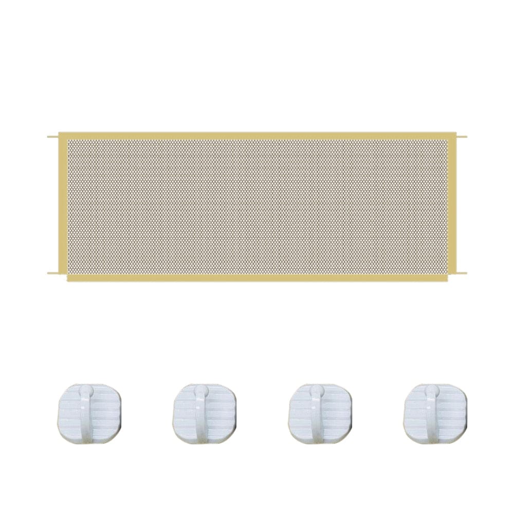 GeckoCustom New Pet Barrier Fences Portable Folding Breathable Mesh Dog Gate Pet Separation Guard Isolated Fence Dogs Baby Safety Fence Yellow