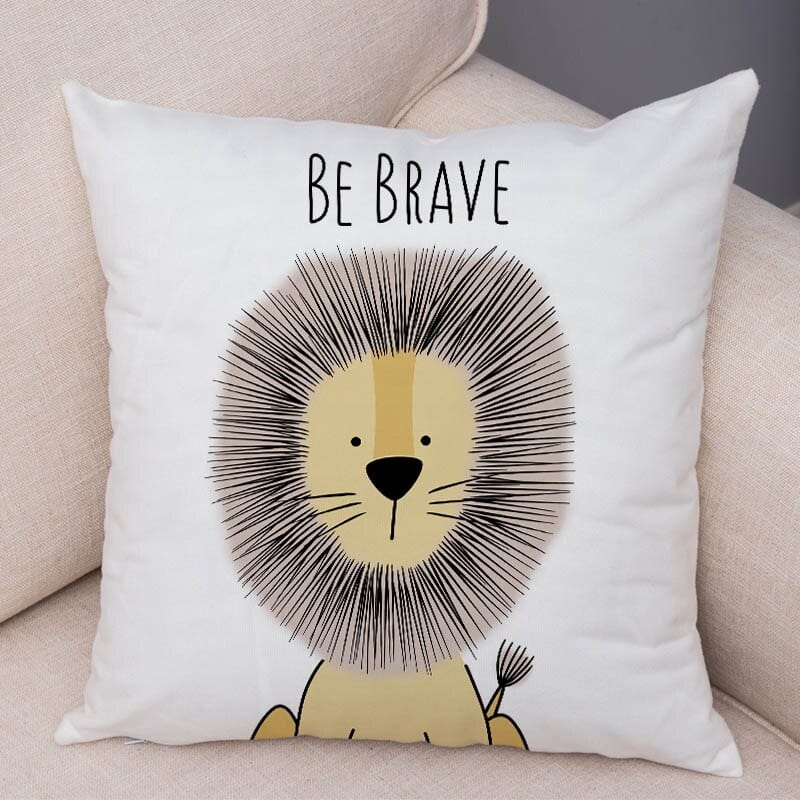 GeckoCustom Nordic Zebra Hippo Giraffe Lion Crocodile Pillow Case Decor Animal Cushion Cover for Sofa Pillowcase Pillow Covers 45x45cm 4 / 40X40CM