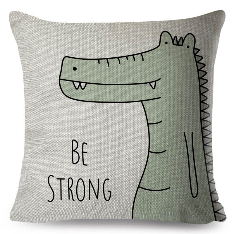 GeckoCustom Nordic Zebra Hippo Giraffe Lion Crocodile Pillow Case Decor Animal Cushion Cover for Sofa Pillowcase Pillow Covers 45x45cm 06 / 40X40CM