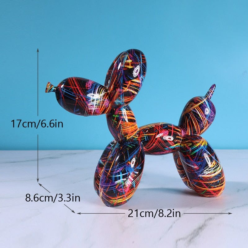 GeckoCustom NORTHEUINS  Nordic Balloon Dog Figurines for Interior Resin Doggy Home Entrance Living Room Desktop Decoration Accessories Gifts 894
