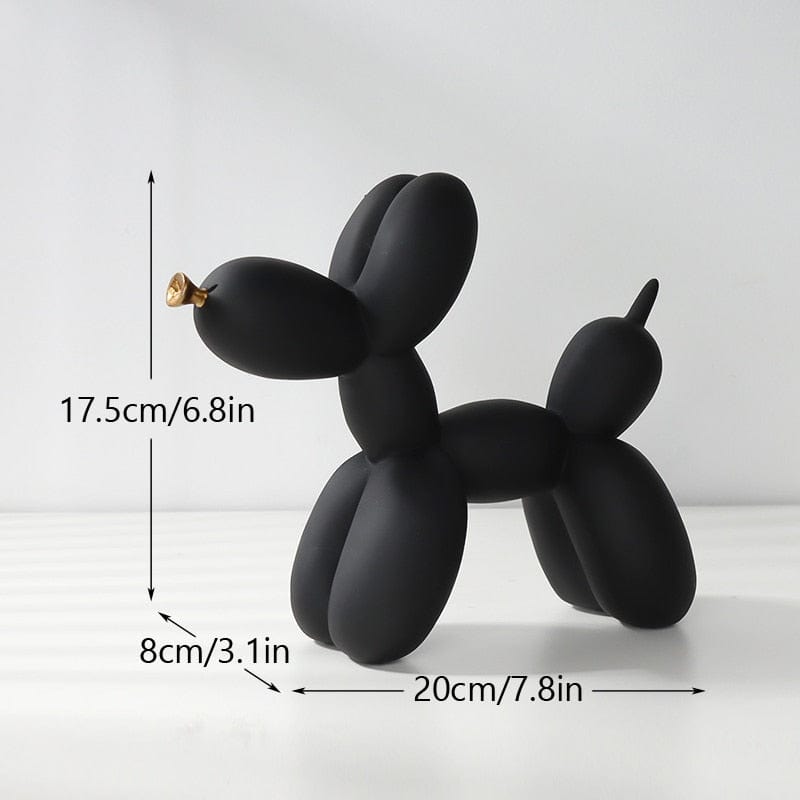 GeckoCustom NORTHEUINS  Nordic Balloon Dog Figurines for Interior Resin Doggy Home Entrance Living Room Desktop Decoration Accessories Gifts
