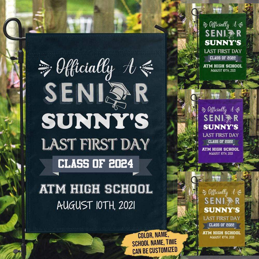 GeckoCustom Officially A Senior 2024 Back To School Flag 12&quot;x18&quot;