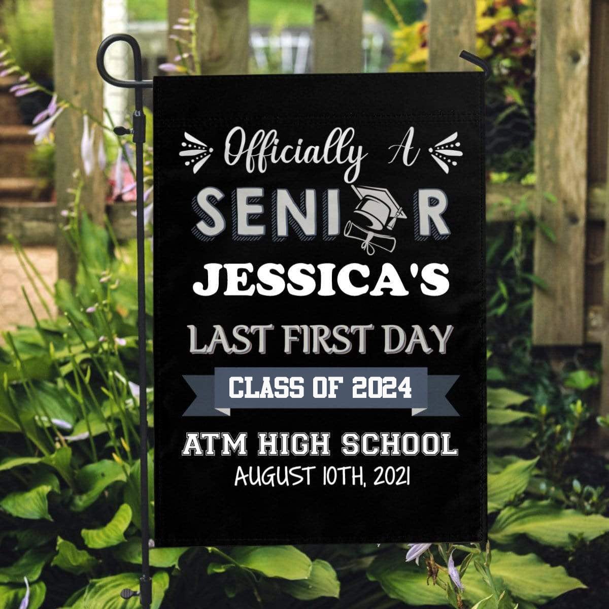 GeckoCustom Officially A Senior 2024 Back To School Flag 12&quot;x18&quot;
