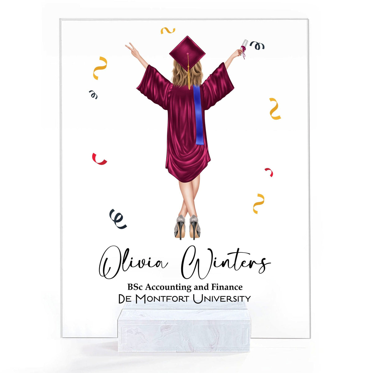 GeckoCustom Personalized Acrylic Plaque Ceremony Gift For Graduation Senior C601V1