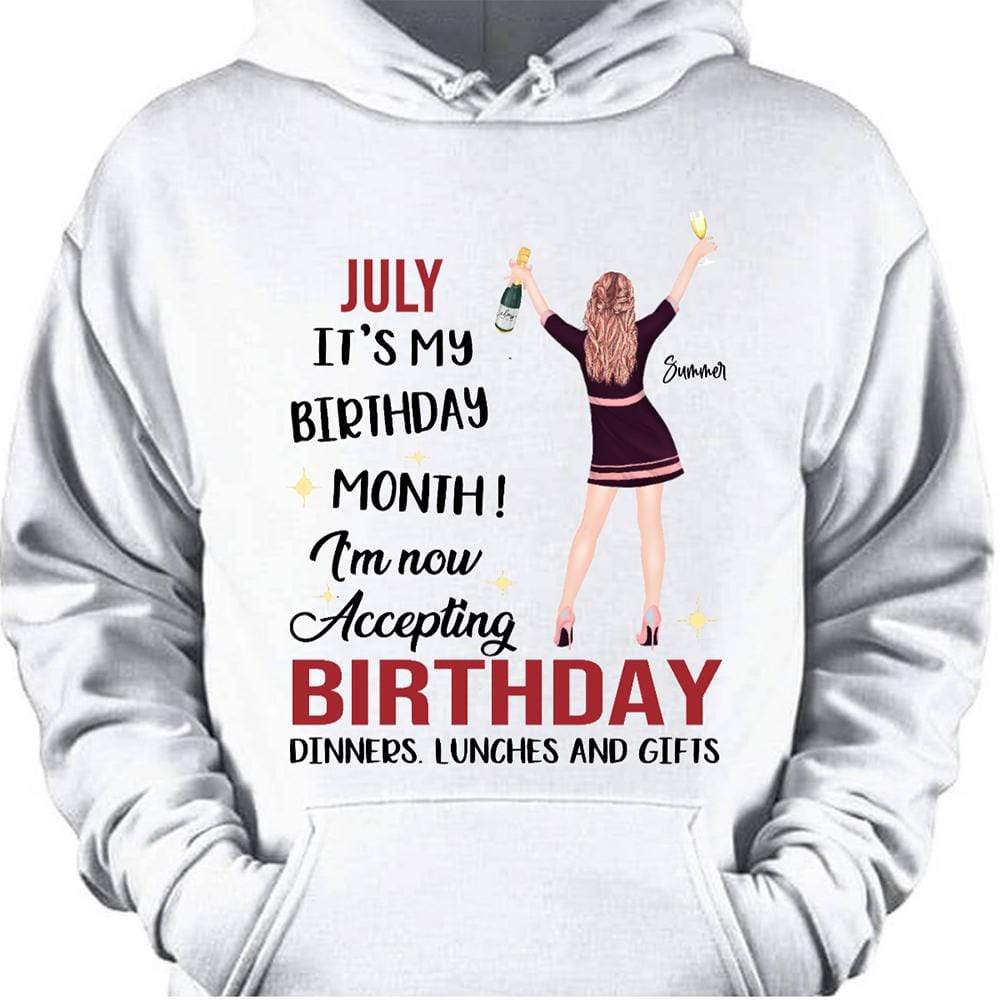 GeckoCustom Personalized Custom Birthday T Shirt, It's My Birthday Month Accepting Dinners Lunches Gifts Shirt, Birthday Gift