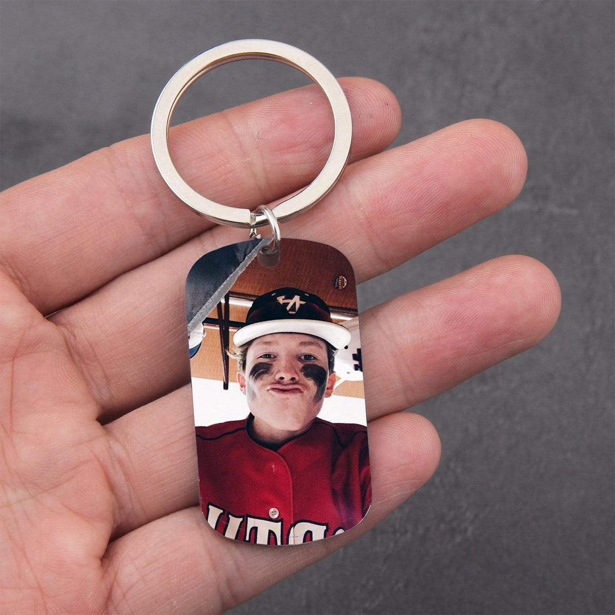 GeckoCustom Personalized Custom Keychain, Gift For Sport Players, Baseball Is My Favorite Season No Gift box