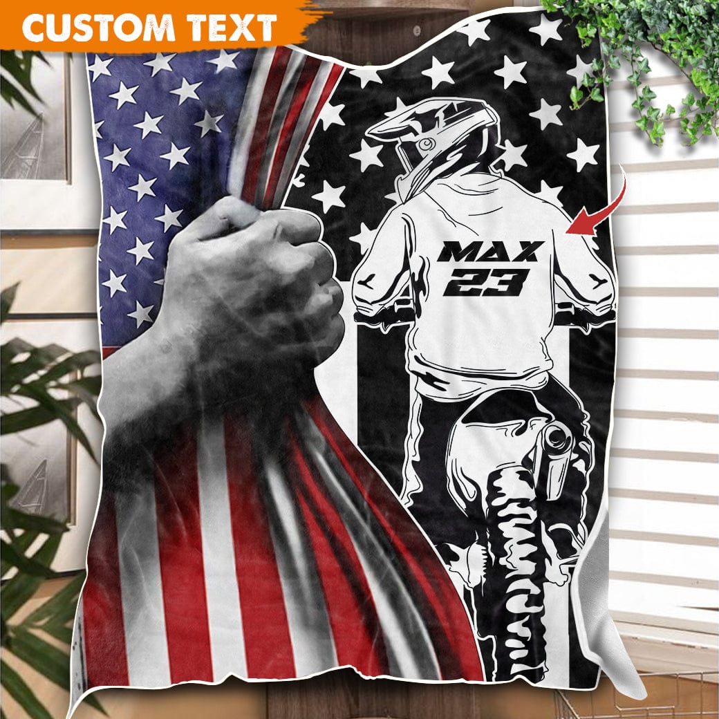 GeckoCustom Personalized Custom Motocross Blanket HN590