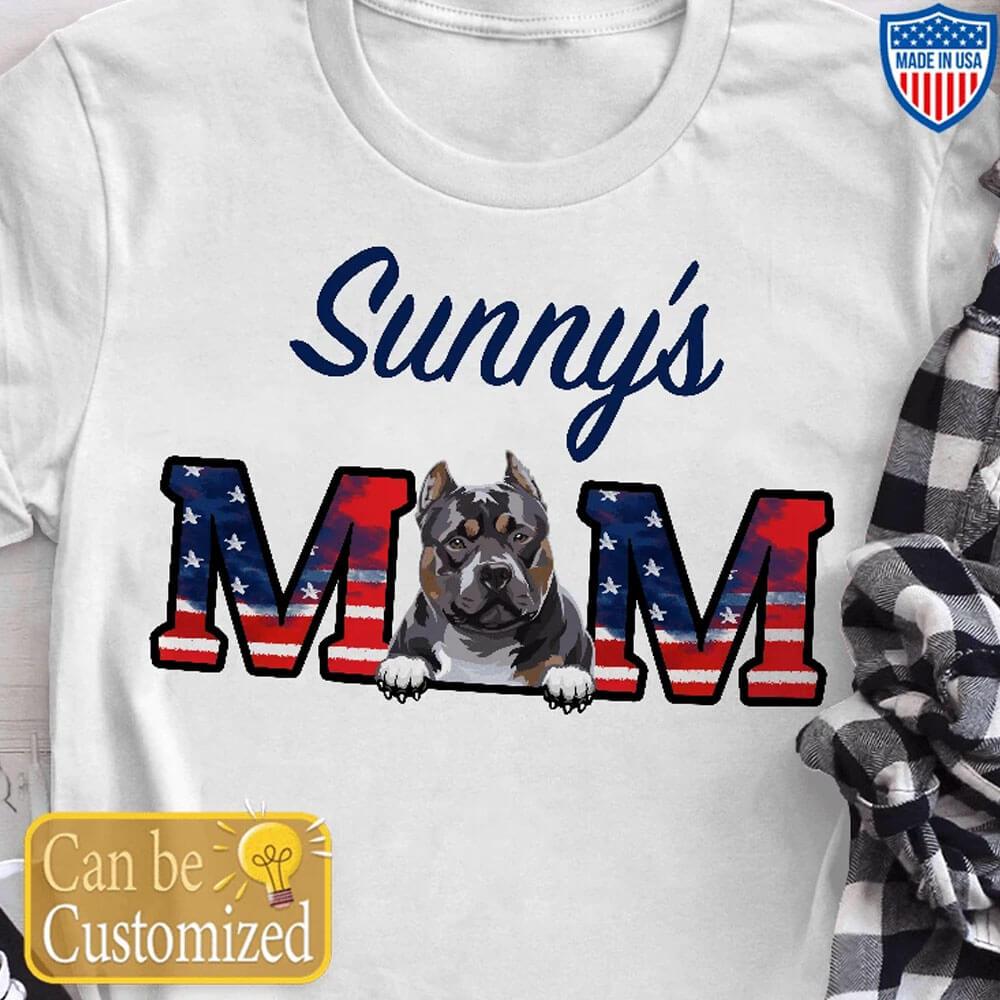 GeckoCustom Personalized Custom T Shirt, Dog Lover Gift, 4th Of July Gift, American Dog Mom Dog Dad