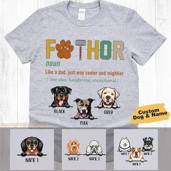 GeckoCustom Personalized Custom T Shirt, Dog Lover Gift, Fathers Day Gift, Dog Fathor Way Cooler Mightier