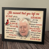 GeckoCustom Personalized Family Memorial Picture Frame The Moment That You Left Me, Memorial Gift Ideas 10"x8"