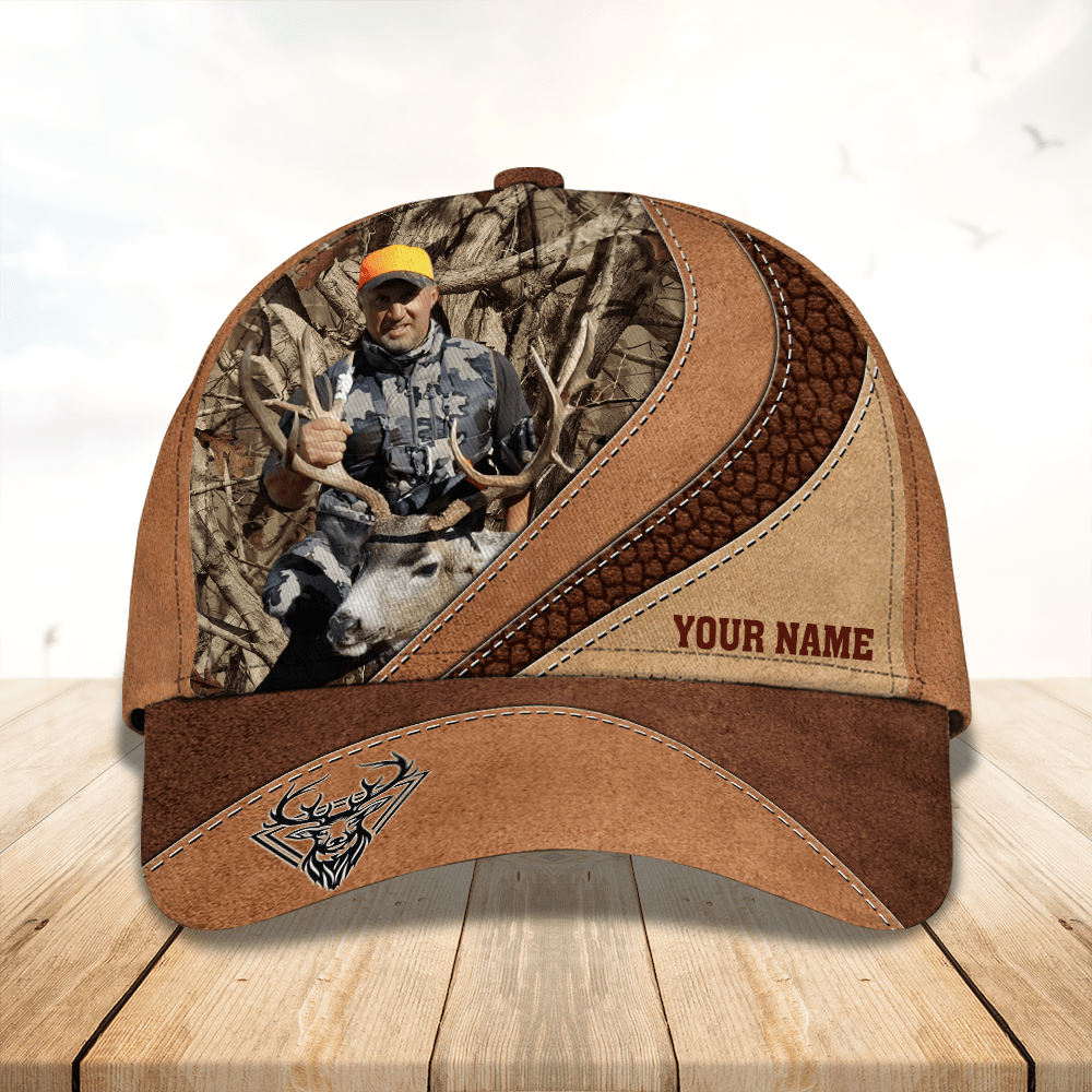 GeckoCustom Personalized Name And Photo Hunting Classic Baseball Cap N304 889852 Polyester