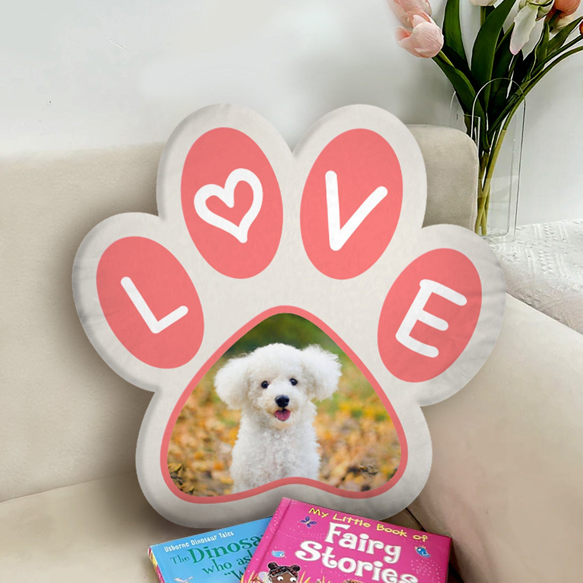 GeckoCustom Personalized Photo Pet Paw Custom Shaped Pillow HO82 891236