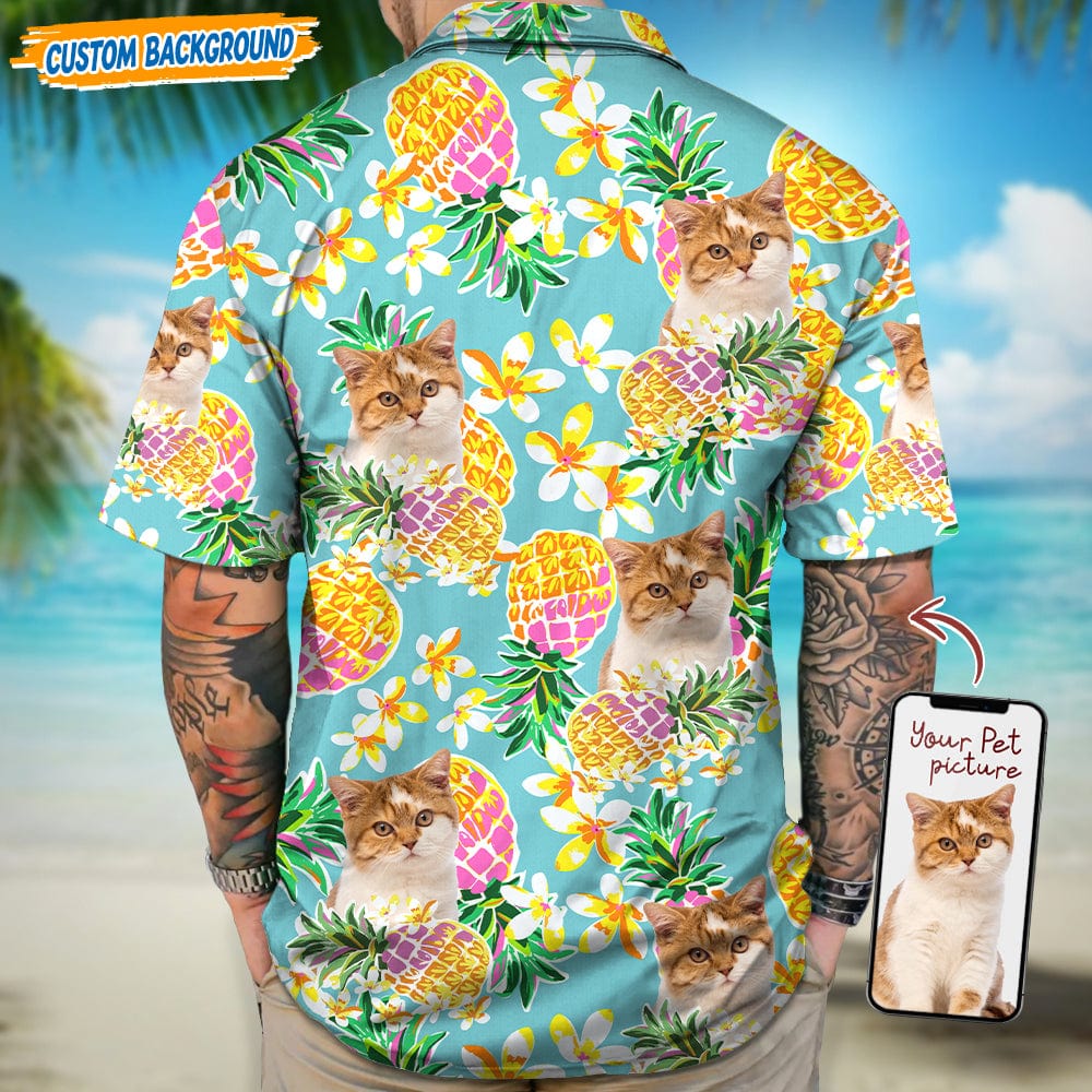 GeckoCustom Personalized Upload Dog Cat Photo Hawaiian Shirt T368 889466