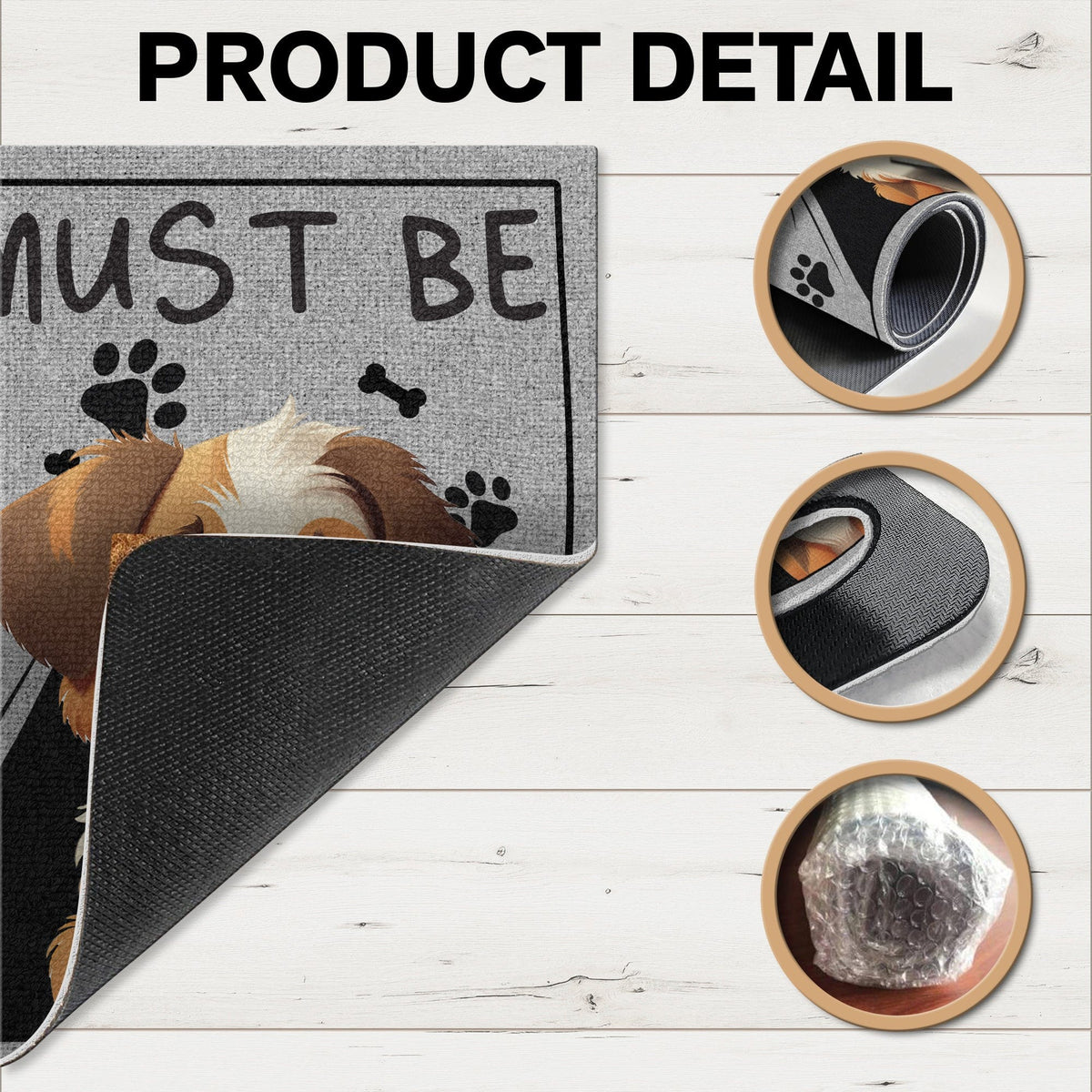 GeckoCustom Personalized Visitors Must Be Approved By This Dog, Gift For Dog Lovers Doormat HO82 893508