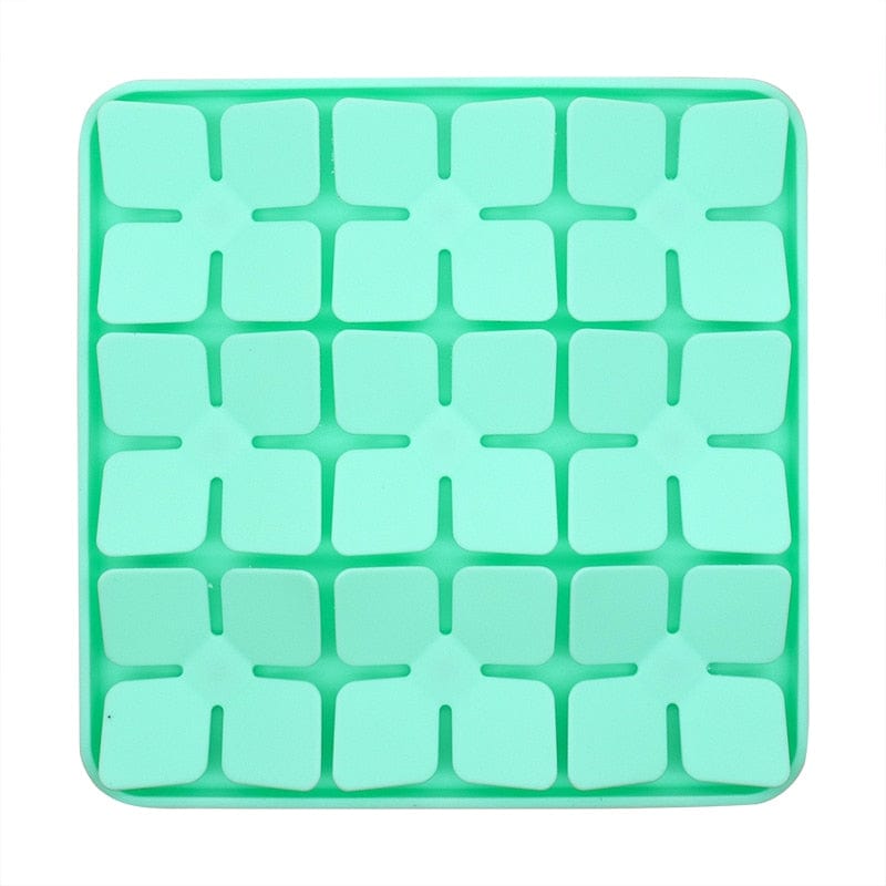 GeckoCustom Pet Dog Bowl Dog Slow Feeder Bowl Puppy Cat Slow Eating Dish Bowl Anti-chock Food Plate Feeding Dog Cat Food Bowl Pet Supplies Green Square