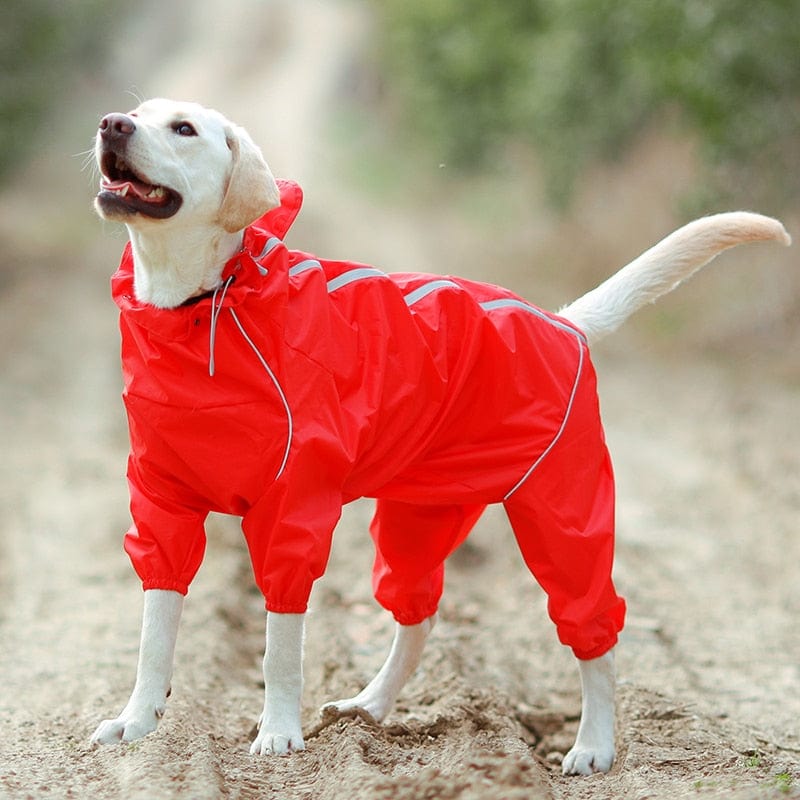 GeckoCustom Pet Dog Raincoat Reflective Waterproof Zipper Clothes