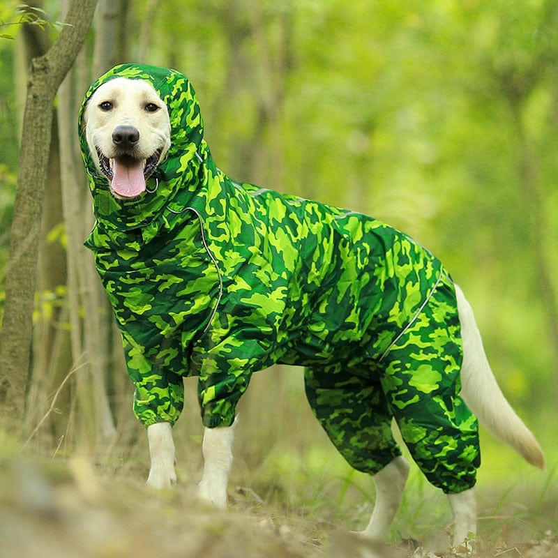 GeckoCustom Pet Dog Raincoat Reflective Waterproof Zipper Clothes