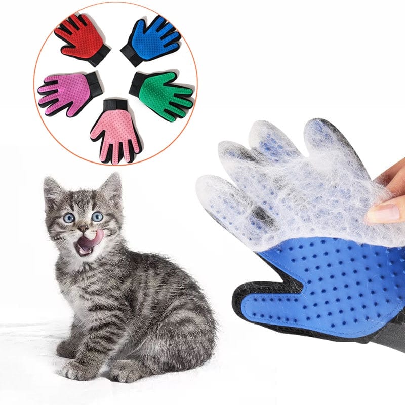GeckoCustom Pet Hair Remover Massage Brush Grooming Glove