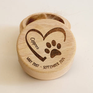 GeckoCustom Pet Memorial Box With Lid Wooden Keepsake Personalized Gift TA29 889963